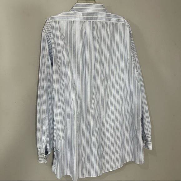 BROOKS BROTHERS REGENT COTTON ORIGINAL POLO Blue Business Striped Button Down - Picture 8 of 10